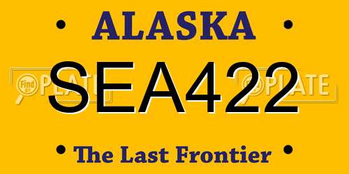 SEA422 Alaska License Plate
