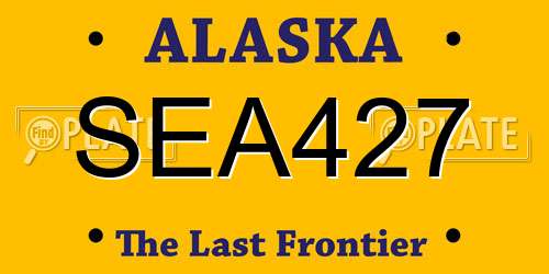 SEA427 Alaska License Plate