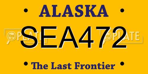 SEA472 Alaska License Plate