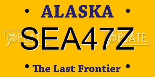 SEA47Z Alaska License Plate