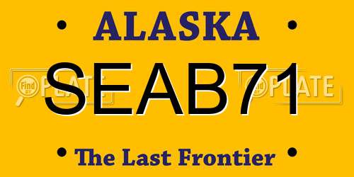 SEAB71 Alaska License Plate