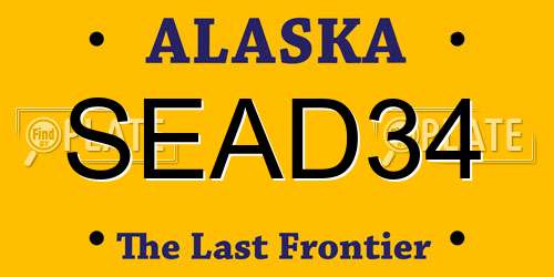 SEAD34 Alaska License Plate