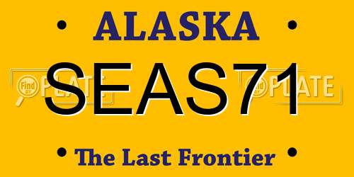 SEAS71 Alaska License Plate