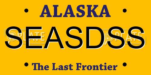 SEASDSS Alaska License Plate
