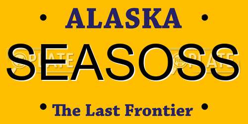 SEASOSS Alaska License Plate