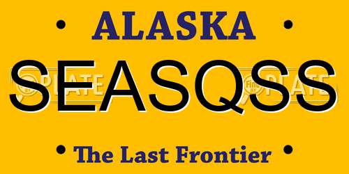 SEASQSS Alaska License Plate