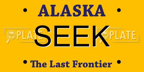 SEEK Alaska License Plate