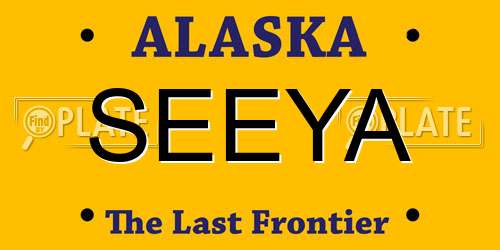SEEYA Alaska License Plate