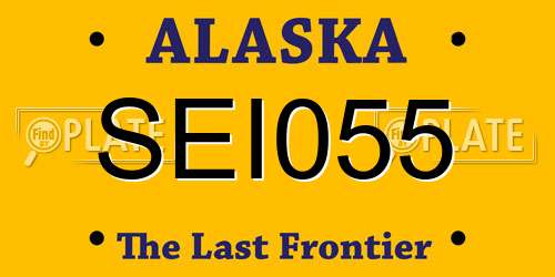 SEI055 Alaska License Plate