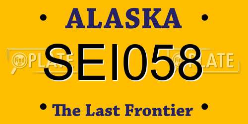 SEI058 Alaska License Plate