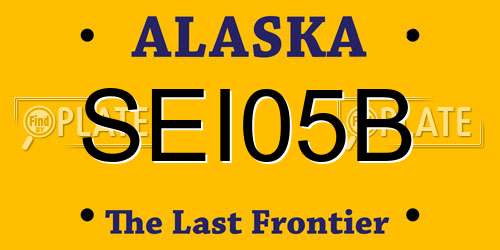 SEI05B Alaska License Plate