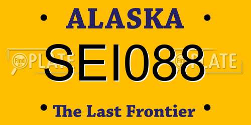 SEI088 Alaska License Plate