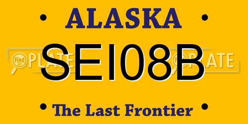 SEI08B Alaska License Plate