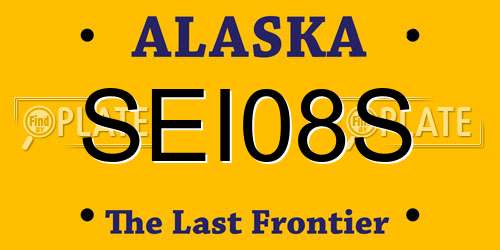 SEI08S Alaska License Plate