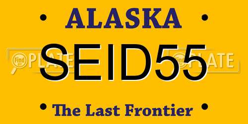SEID55 Alaska License Plate