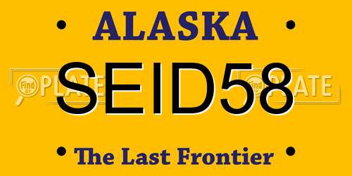 SEID58 Alaska License Plate
