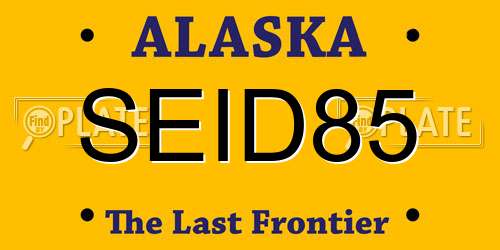 SEID85 Alaska License Plate