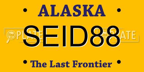 SEID88 Alaska License Plate