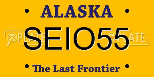 SEIO55 Alaska License Plate