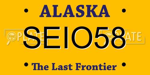 SEIO58 Alaska License Plate