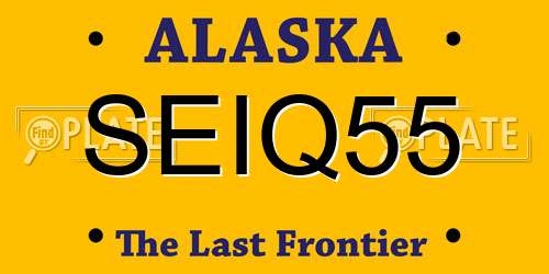 SEIQ55 Alaska License Plate