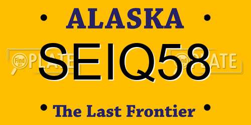 SEIQ58 Alaska License Plate