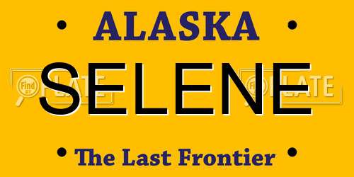 SELENE Alaska License Plate