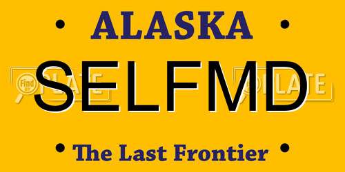 SELFMD Alaska License Plate