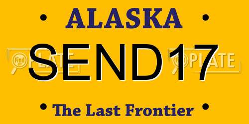 SEND17 Alaska License Plate