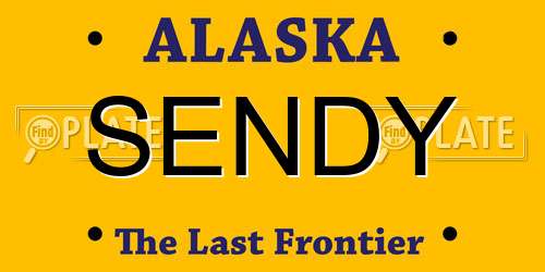 SENDY Alaska License Plate
