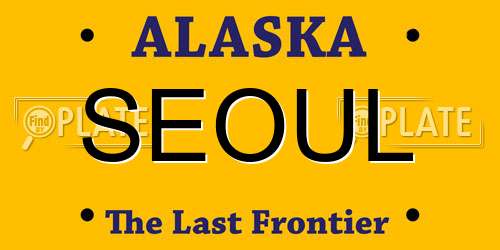 SEOUL Alaska License Plate