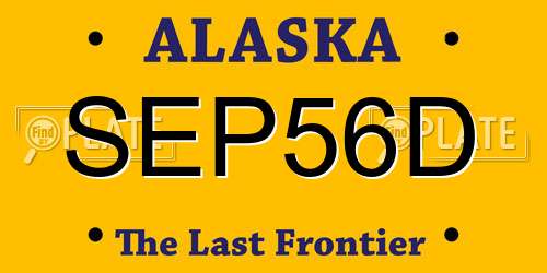 SEP56D Alaska License Plate