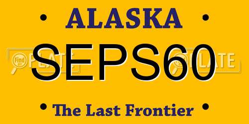 SEPS60 Alaska License Plate