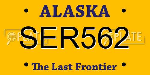 SER562 Alaska License Plate