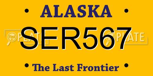 SER567 Alaska License Plate