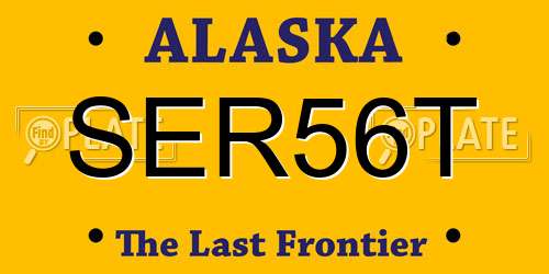SER56T Alaska License Plate
