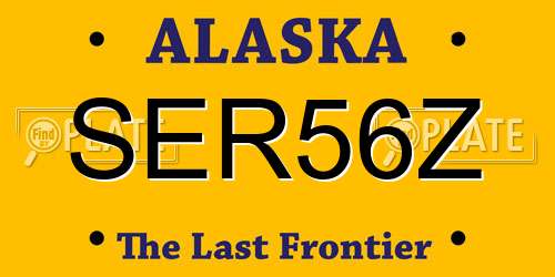 SER56Z Alaska License Plate