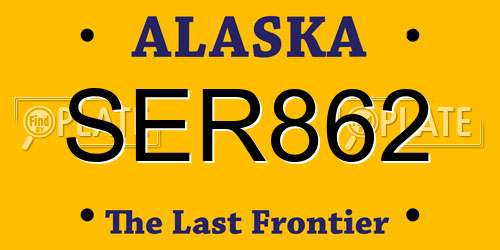 SER862 Alaska License Plate