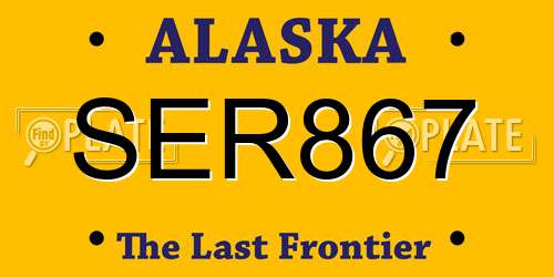 SER867 Alaska License Plate