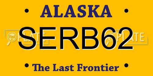 SERB62 Alaska License Plate