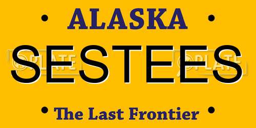 SESTEES Alaska License Plate