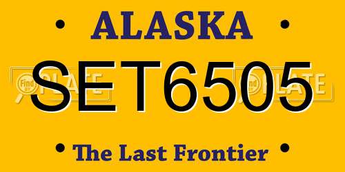 SET6505 Alaska License Plate