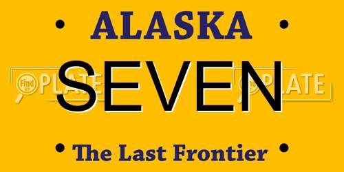 SEVEN Alaska License Plate
