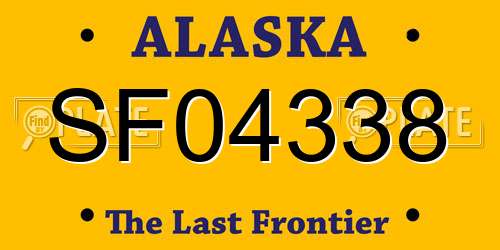 SF04338 Alaska License Plate
