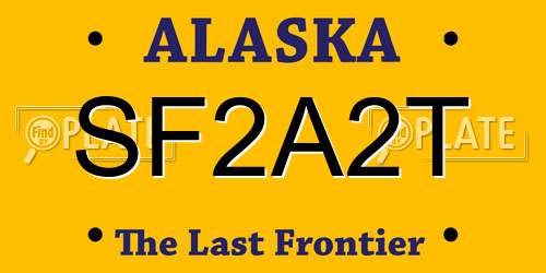 SF2A2T Alaska License Plate
