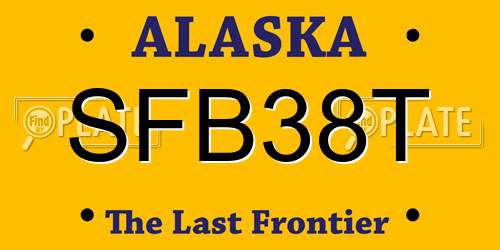 SFB38T Alaska License Plate