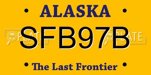 SFB97B Alaska License Plate