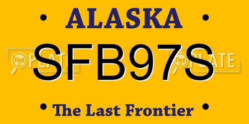 SFB97S Alaska License Plate