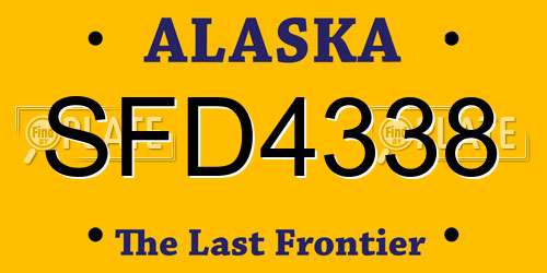 SFD4338 Alaska License Plate