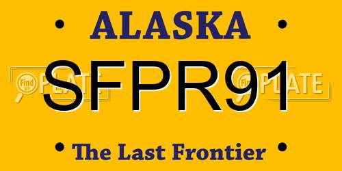 SFPR91 Alaska License Plate
